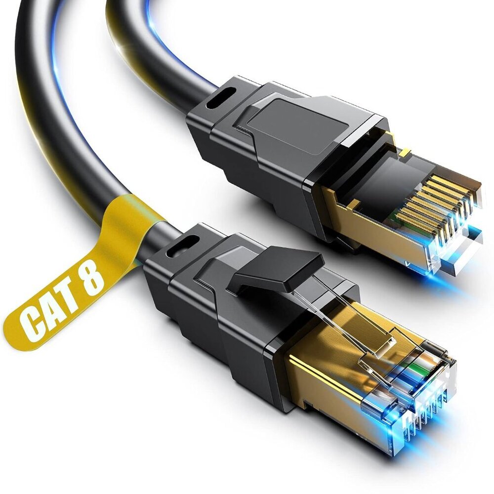 Cat 8 Ethernet Cable, 1.5Ft 3Ft 6Ft 10Ft 15Ft 20Ft 30Ft 40Ft 50Ft 60Ft 100Ft Hea